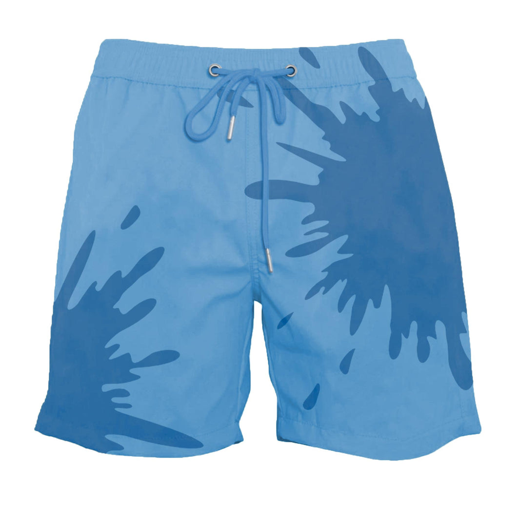Blue to Navy Color-Changing Swim Trunks